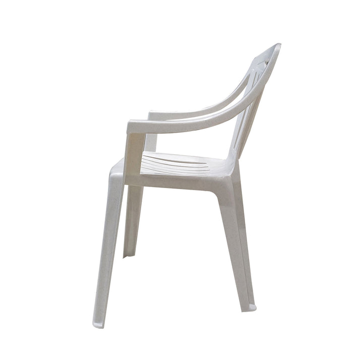 Uratex Monoblock King Armchair in white, left side view