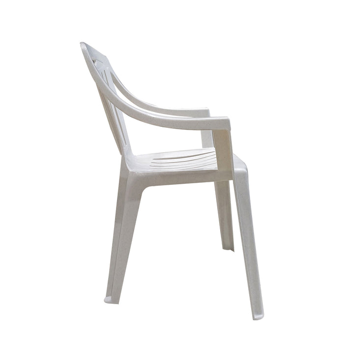 Uratex Monoblock King Armchair in white, right side view