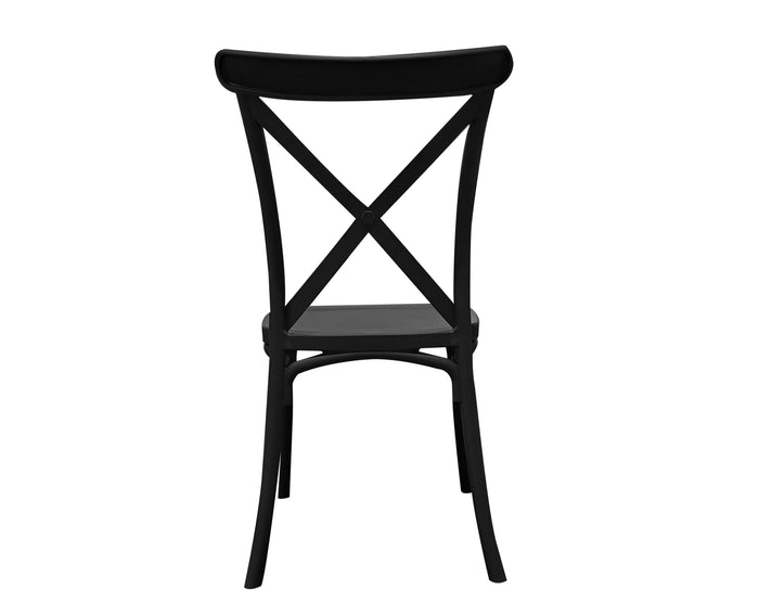 Uratex Monoblock Martha Chair in black, back view