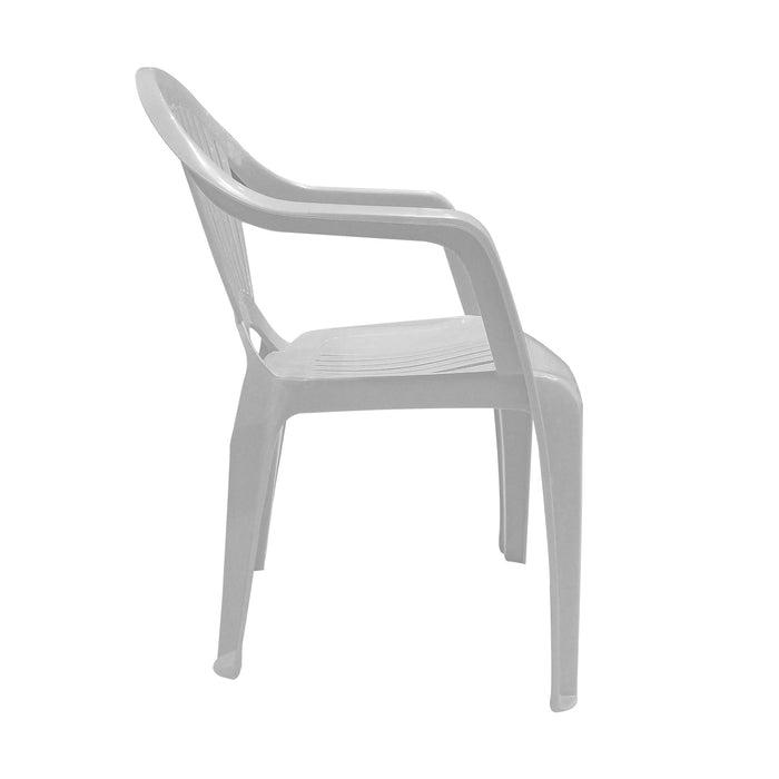 Uratex Monoblock Queen Armchair in white, right side view