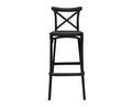 Uratex Monoblock Sofia Barstool in black, front view