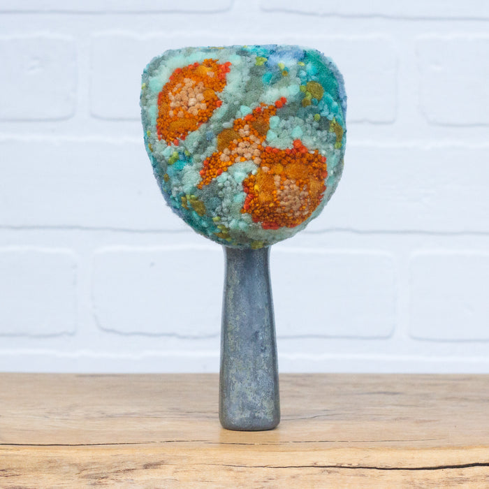 Vintage Ice Scraper/Scoop Puff Sculpture | Orange + Mint