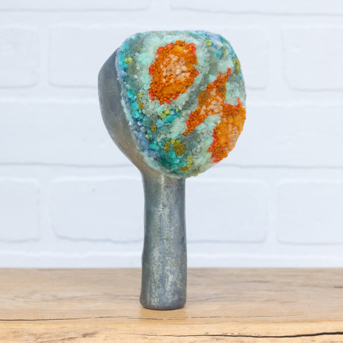 Vintage Ice Scraper/Scoop Puff Sculpture | Orange + Mint