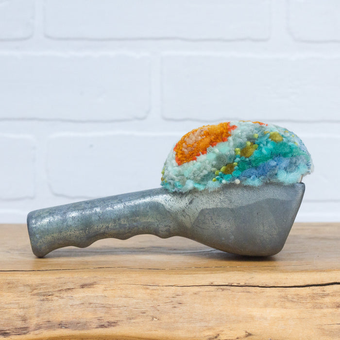 Vintage Ice Scraper/Scoop Puff Sculpture | Orange + Mint