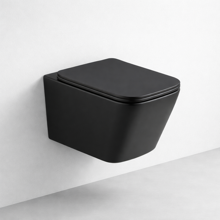 Solid Wall Hung WC Matt Black - Matte Black Wall Hung WC Pakistan - Aqua Bath