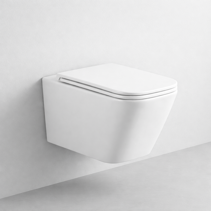 Solid Wall Hung WC White WHT-B-2 - Imported Wall Hung Toilet Pakistan - Aqua Bath