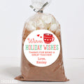 "Warm Holiday Wishes" Teacher Appreciation Stickers