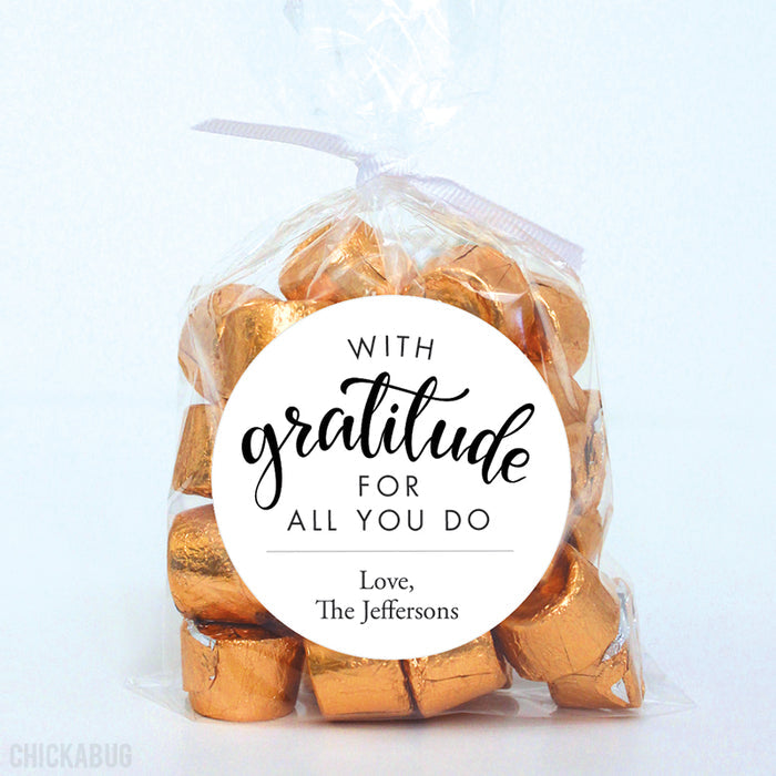 "With Gratitude" Everyday Gift Stickers