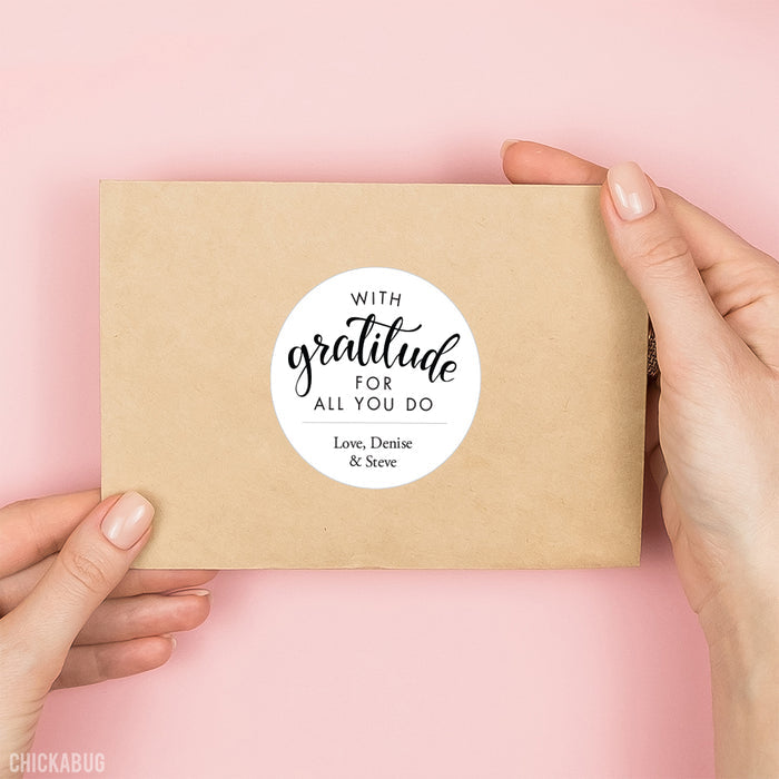 "With Gratitude" Everyday Gift Stickers