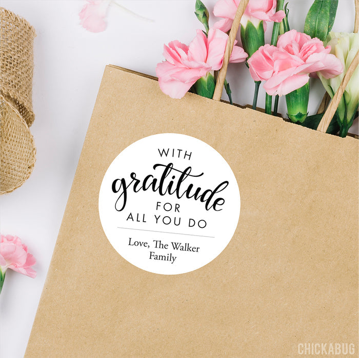 "With Gratitude" Everyday Gift Stickers